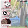 KOTARBAU® Bêche de drainage avec manche en bois, lame en acier étroite, support du manche 38 mm, bêche de jardin 510 x 115 mm