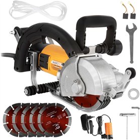 WABROTECH® Rainureuse 4500 W - Fraise à fente 6500 tr/min - Profondeur de fente maximale : 38 mm - Largeur : 42 mm - Pour brique
