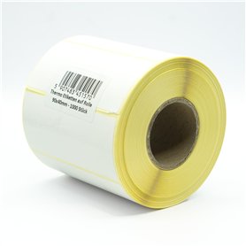 product image MD Labels Lot de 1000 étiquettes thermiques blanches en rouleau 90 x 40 mm – Adhésif permanent