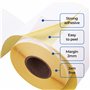 MDlabels Lot de 500 étiquettes thermiques blanches en rouleau 90 x 70 mm – Adhésif permanent, pour codes-barres, étiquettes adhé