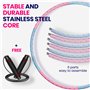 QUPPU Hula Hoop Fitness - Stable Cerceau de Fitness avec Corde à Sauter et Mousse de qualité - Minceur Hula Hoop pour Adultes - 