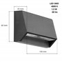 Adviti ENYE LED 1,5W Applique Murale Exterieur 60lm IP65 4000K Design Moderne