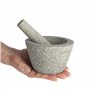 Browin 312013 Mortier et Pilon en Granit pour la Cuisine Ø 13 cm | Mortier Élégant et Simple pour le Meulage| Granit, Gris