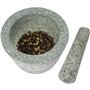 Browin 312013 Mortier et Pilon en Granit pour la Cuisine Ø 13 cm | Mortier Élégant et Simple pour le Meulage| Granit, Gris