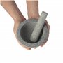 Browin 312013 Mortier et Pilon en Granit pour la Cuisine Ø 13 cm | Mortier Élégant et Simple pour le Meulage| Granit, Gris