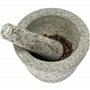 Browin 312013 Mortier et Pilon en Granit pour la Cuisine Ø 13 cm | Mortier Élégant et Simple pour le Meulage| Granit, Gris
