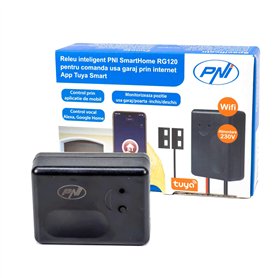 Relais intelligent PNI SmartHome RG120 WiFi pour la commande d'ouvre-porte de garage surveillée via Internet avec Tuya Smart App