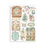 Stamperia - Lot de 8 feuilles de papier washi pour scrapbooking, albums, cartes, bullet journaux, etc. Translucide, facile à cou