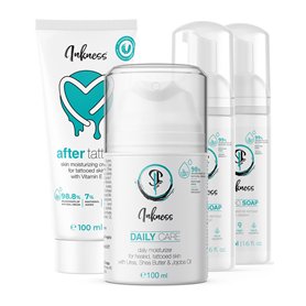 Inkness Kit de soin de tatouage Deluxe - Pour tatouage frais - Crème après-tatouage 100 ml