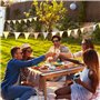 Lot de 8 paires de lunettes de soleil rétro en forme de cœur - Noires - En forme de cœur - Style hippie des années 90 - Avec pro