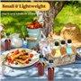 Lot de 18 mini bouteilles de liqueur en plastique de 50 ml - Petites bouteilles à remplir avec 2 mini entonnoirs - 18 étiquettes