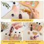 Lot de 18 mini bouteilles de liqueur en plastique de 50 ml - Petites bouteilles à remplir avec 2 mini entonnoirs - 18 étiquettes