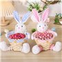 EOOXEKFX Panier à Bonbons Lapin de Pâques – Boîte de Rangement décorative for Cadeaux, Chasse aux œufs, décoration de Table