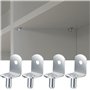 20 Pièces Chevilles de Support Étagère Métal L Forme, 5mm Support Équerre, Consoles et Taquets pour Étagères pour Meuble Armoire