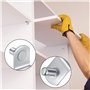 20 Pièces Chevilles de Support Étagère Métal L Forme, 5mm Support Équerre, Consoles et Taquets pour Étagères pour Meuble Armoire