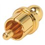 Feriany Lot de 10 capuchons plaqués or pour court-circuit, connecteur phono, connecteur , blindage