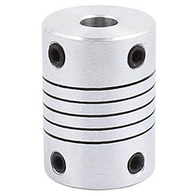 Fozriybefy Accouplement d'arbre de 6 mm a 8 mm Longueur de 25mm Coupleur de Moteur Pas a Pas de diametre de 18mm Connecteur en A