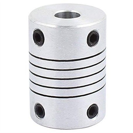 Fozriybefy Accouplement d'arbre de 6 mm a 8 mm Longueur de 25mm Coupleur de Moteur Pas a Pas de diametre de 18mm Connecteur en A