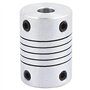 Fozriybefy Accouplement d'arbre de 6 mm a 8 mm Longueur de 25mm Coupleur de Moteur Pas a Pas de diametre de 18mm Connecteur en A