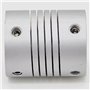 Fozriybefy Accouplement d'arbre de 6 mm a 8 mm Longueur de 25mm Coupleur de Moteur Pas a Pas de diametre de 18mm Connecteur en A