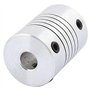 Fozriybefy Accouplement d'arbre de 6 mm a 8 mm Longueur de 25mm Coupleur de Moteur Pas a Pas de diametre de 18mm Connecteur en A
