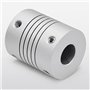 Fozriybefy Accouplement d'arbre de 6 mm a 8 mm Longueur de 25mm Coupleur de Moteur Pas a Pas de diametre de 18mm Connecteur en A