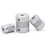 Fozriybefy Accouplement d'arbre de 6 mm a 8 mm Longueur de 25mm Coupleur de Moteur Pas a Pas de diametre de 18mm Connecteur en A
