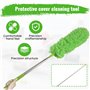 Kueohse Brosse de Nettoyage de GouttièRe Outil de Toiture avec Mât TéLescopique Extensible 8,2 Pieds Outil de Nettoyage de Garde