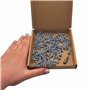 Marcopol Lot de 100 vis à bois en acier zingué Tête de réglage modifiée autotaraudeuse 4,0 x 20 mm Argenté