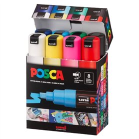UNIBALL Pochette 8 marqueurs peinture à base d'eau