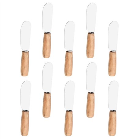 NICEXMAS Ensemble de 10 Couteaux à Beurre en Acier Inoxydable Couteau à Tartiner à Beurre de Première Qualité avec Poignée pour