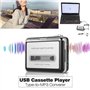 Delleu Protable Lecteur Cassette USB magnétophone à MP3 Compatible avec Ordinateurs Portables Ordinateur de Capture Audio Device