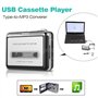 Delleu Protable Lecteur Cassette USB magnétophone à MP3 Compatible avec Ordinateurs Portables Ordinateur de Capture Audio Device
