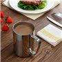 Lot de 2 tasses en acier inoxydable à double paroi de 500 ml avec poignées pour boissons chaudes et froides comme le lait/café/j