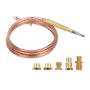 OKBY - Thermocouple universel de cheminée à gaz - Kit de remplacement - 900 mm - Gris - Connexion vis - Acier inoxydable