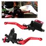 RUIRUIY Leviers d'embrayage de Frein de Moto universels 7/8in, Ensemble de poignée de leviers d'embrayage de Pompe supérieure de