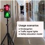 LXRHLIKG Feu D'avertissement pour Piétons, Feu Tricolore Rouge/Vert 100 mm avec Télécommande, Voyant Lumineux Réglable en Hauteu