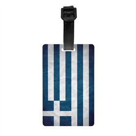 Étiquettes de bagage imprimées de drapeau grec pour valises