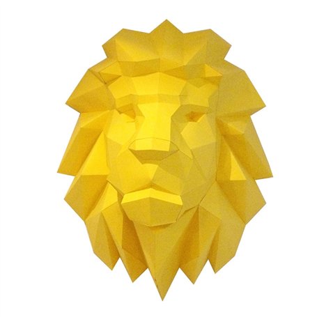 Fait à la main – Modèle en papier 3D Tête de lion