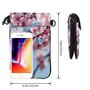 Sac à main tentant avec imprimé fleurs de cerisier pour téléphone portable, mini sac à main tendance avec emplacements pour cart
