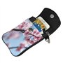 Sac à main tentant avec imprimé fleurs de cerisier pour téléphone portable, mini sac à main tendance avec emplacements pour cart