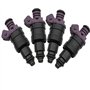 Lot de 4 injecteurs de carburant compatibles avec Renault Clio Kangoo Twingo 1.2