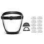 yasoe Masque de Protection de Travail Masque de Protection Intégral Transparent Protecteur Anti-Poussière avec 10 Filtres Noir
