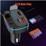 yomoe Transmetteur FM Bluetooth Adaptateur D'Autoradio Bluetooth PD 20W, Type-C et QC3.0, Prise en Charge de la Carte TF/Clé USB