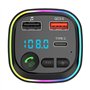 yomoe Transmetteur FM Bluetooth Adaptateur D'Autoradio Bluetooth PD 20W, Type-C et QC3.0, Prise en Charge de la Carte TF/Clé USB