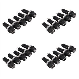 Kznifmk 20 Pcs AC 125V 15 A 6 X 30mm Porte-Fusible de Panneau