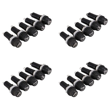 Kznifmk 20 Pcs AC 125V 15 A 6 X 30mm Porte-Fusible de Panneau
