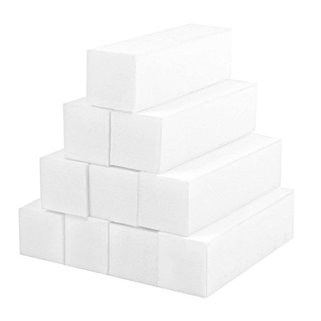 dissot 10 X Blocs de PonçAge Blancs pour la des Ongles Bloc de Polissage des Ongles Surfaces de Polissage Bloc de à Ongles Outil