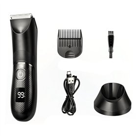 Ohulelks Tondeuse pour Poils Du Corps pour Rechargeable avec Lame en Céramique Rasoir Électrique pour Utilisation Humide/Sèche I