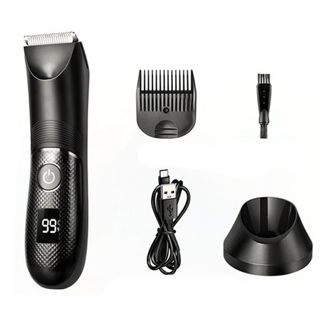 Ohulelks Tondeuse pour Poils Du Corps pour Rechargeable avec Lame en Céramique Rasoir Électrique pour Utilisation Humide/Sèche I